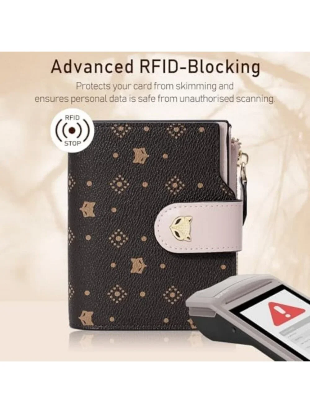Stylish Small RFID Blocking Bifold Wallet for Women - Compact Credit Card Holder